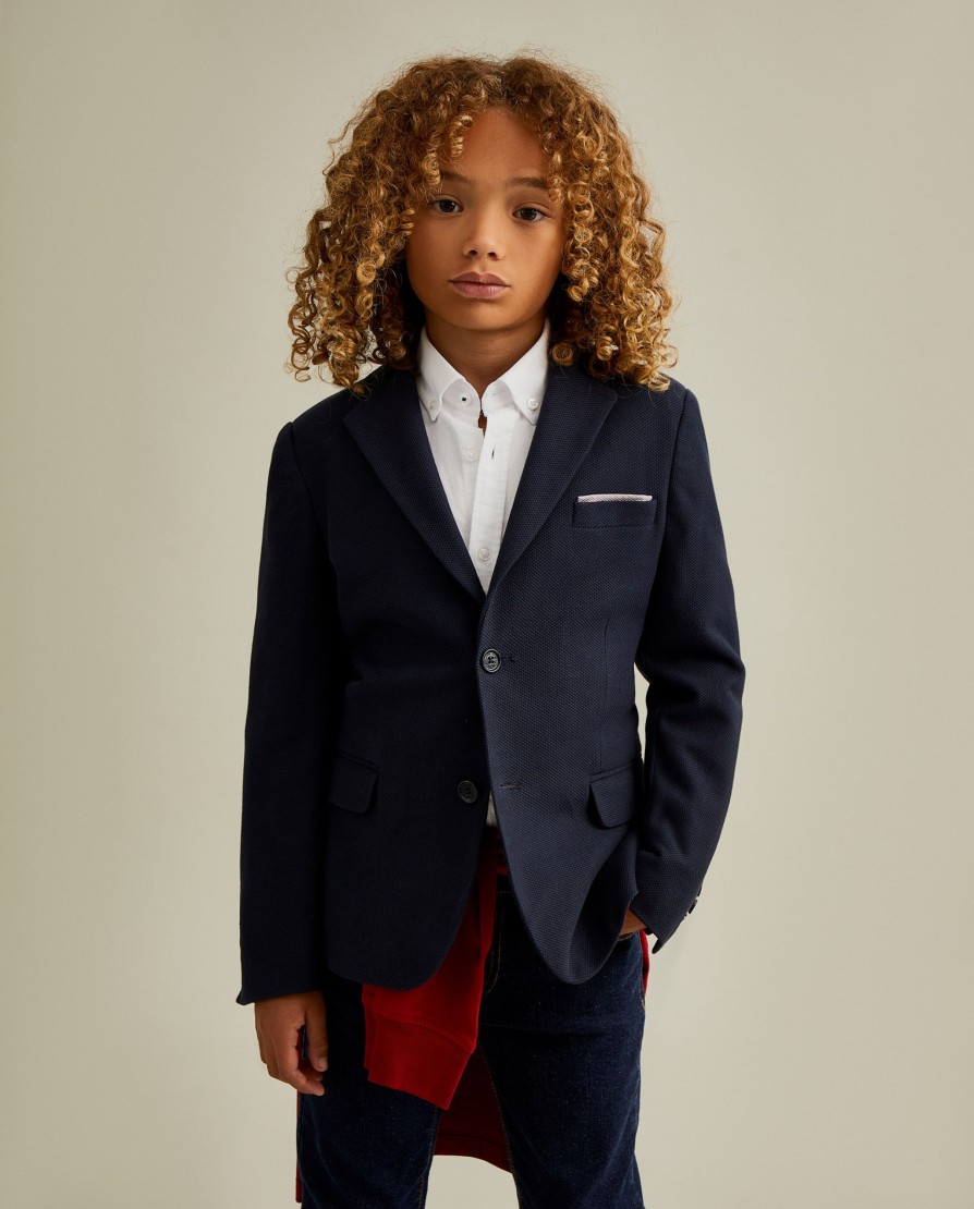 Lion Of Porches Blazers | Blazer Pique Com Detalhes Em Vermelho