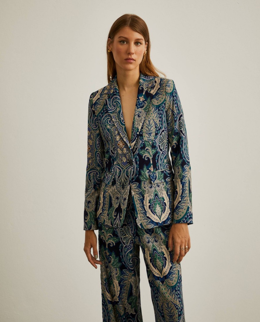 Lion Of Porches Blazers | Blazer Com Estampado Cornucopias