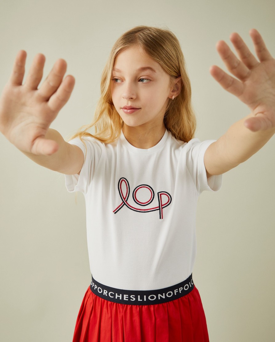 Lion Of Porches T-Shirts | T-Shirt Manga Curta Com Bordado Lop