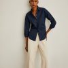 Lion Of Porches Camisas | Camisa Classica Slim Fit Com Costura A Contraste