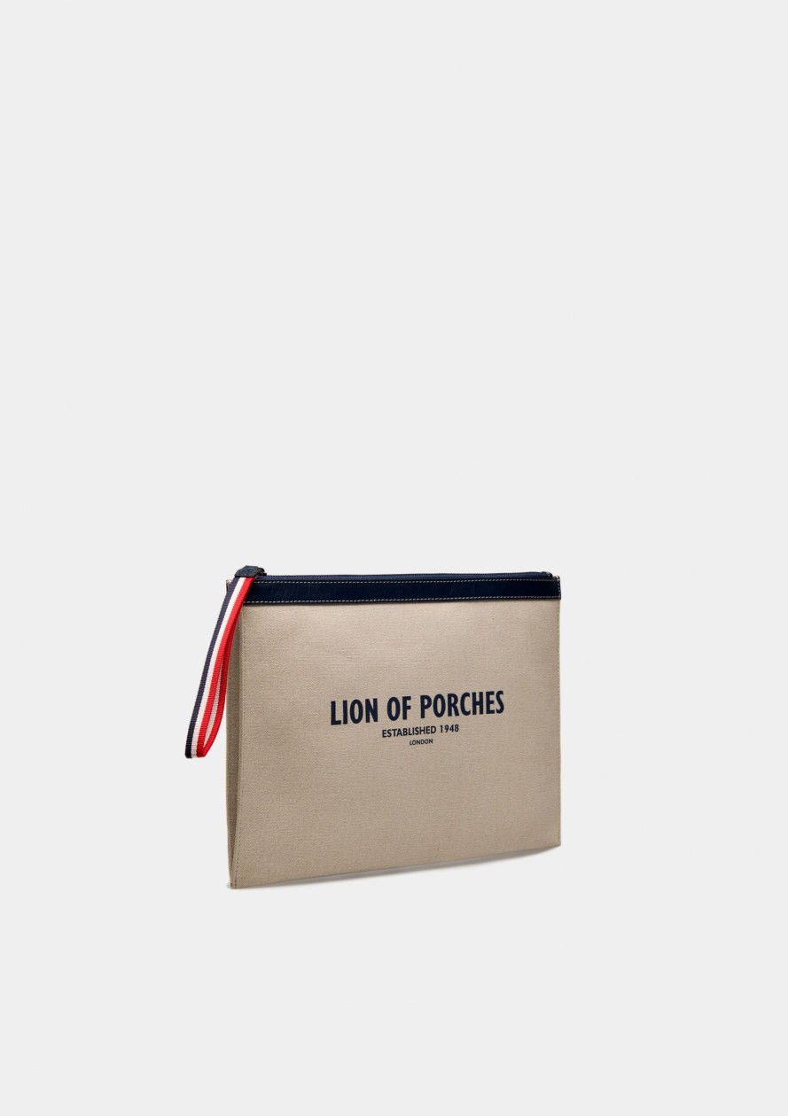 Lion Of Porches Carteiras | Bolsa Em Sarja Com Fecho E Estampado