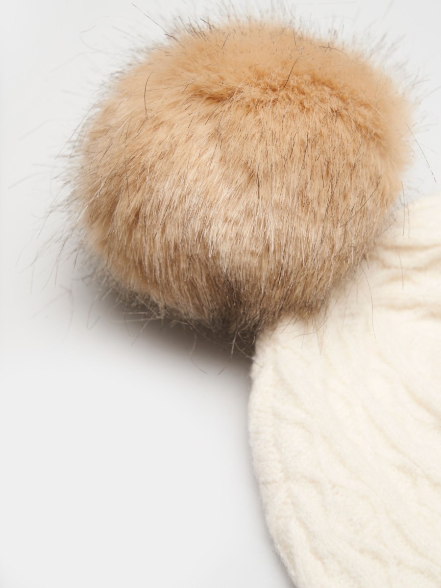 Lion Of Porches Bones E Chapeus | Gorro Em Malha Tricotada Com Pompom